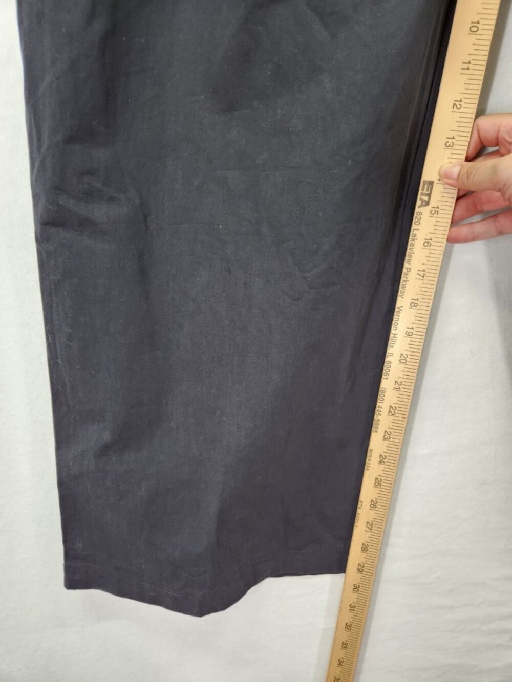 Lioness Black Wide Leg Trousers Size Small Minimalist Lagenlook Pull On Pockets - Picture 5 of 15